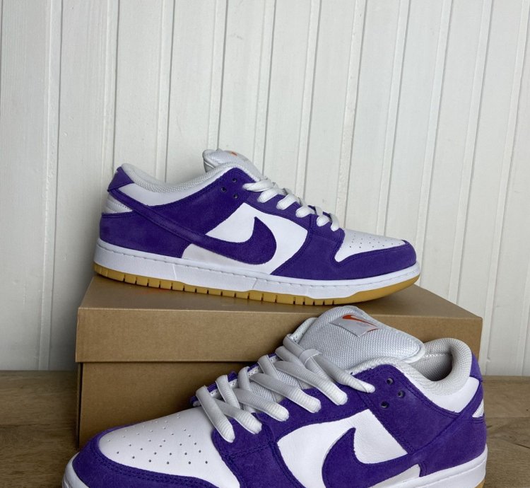 New Nike Sb Dunk Low Pro Orange Label Purple Size 11us