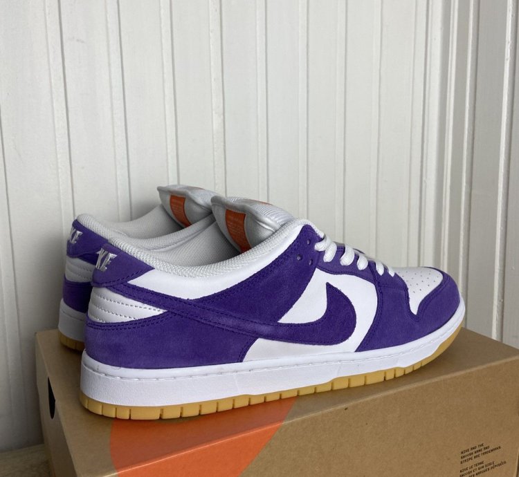 New Nike Sb Dunk Low Pro Orange Label Purple Size 11us