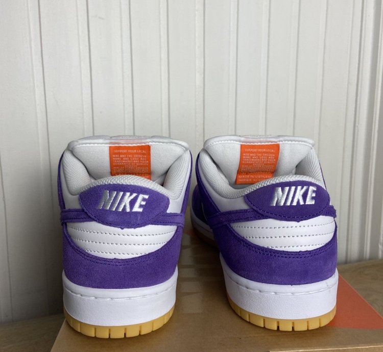 New Nike Sb Dunk Low Pro Orange Label Purple Size 11us