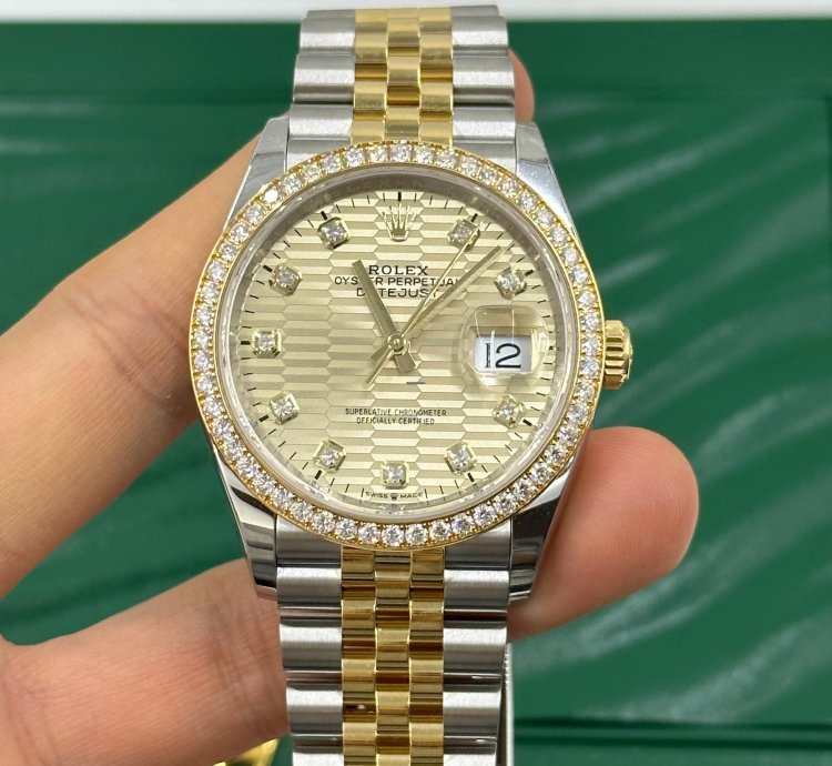 Rolex Datejust 36 126283rbr Champagne Fluted Jubilee