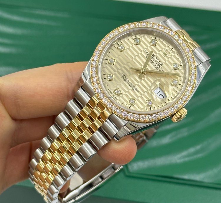 Rolex Datejust 36 126283rbr Champagne Fluted Jubilee