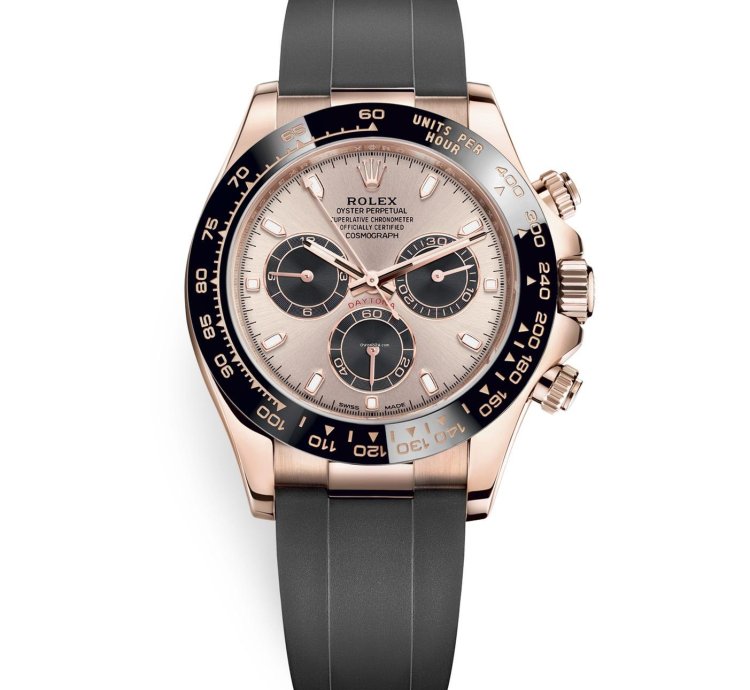 Rolex Daytona 116515ln New 2023 Oysterflex Rose Gold - Sundust Rose Dial