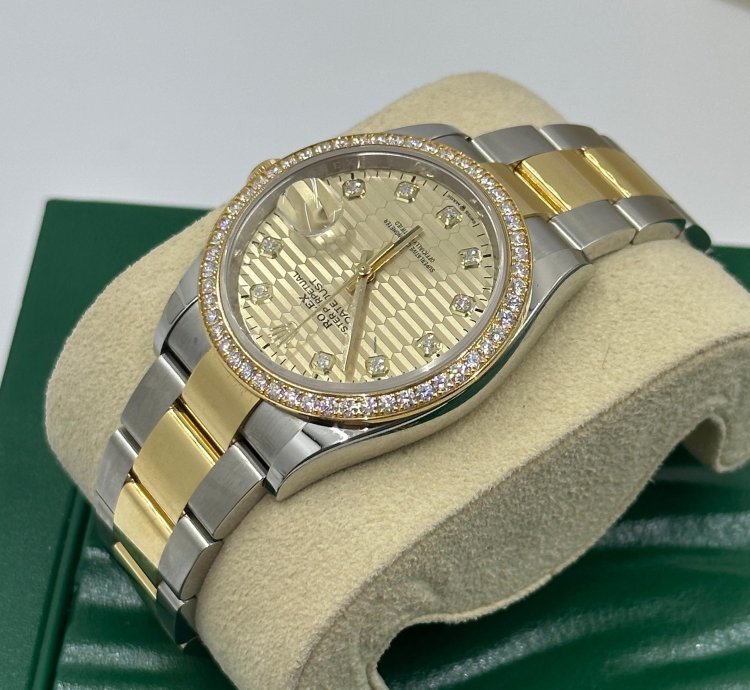 Rolex Datejust 36 126283rbr Champagne Fluted Oyster