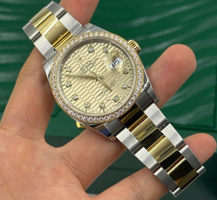 Rolex Datejust 36 126283rbr Champagne Fluted Oyster