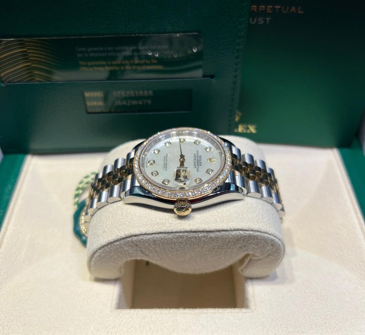Rolex Datejust 36 126283rbr Datejust 36mm Two-tone Mop Diamond Dial Diamond Bezel Jubilee