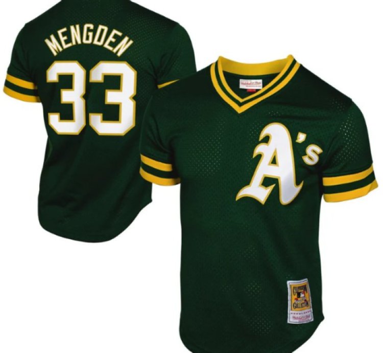 Daniel Mengden 33 Oakland Athletics Dark Green Jersey - All Stitched