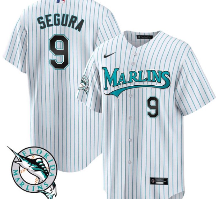 Jean Segura Jersey 9 Miami Marlins Throwback Cool Base All Stitched