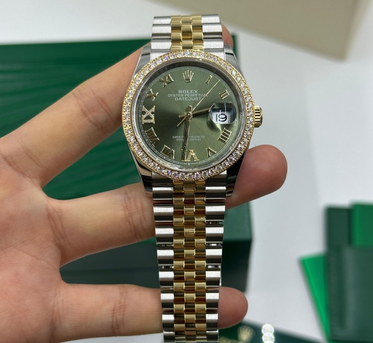 Rolex Datejust 36 126283rbr Green Diamond Jubilee