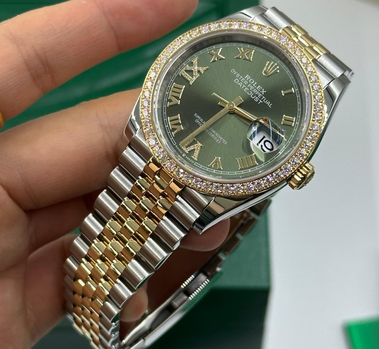 Rolex Datejust 36 126283rbr Green Diamond Jubilee