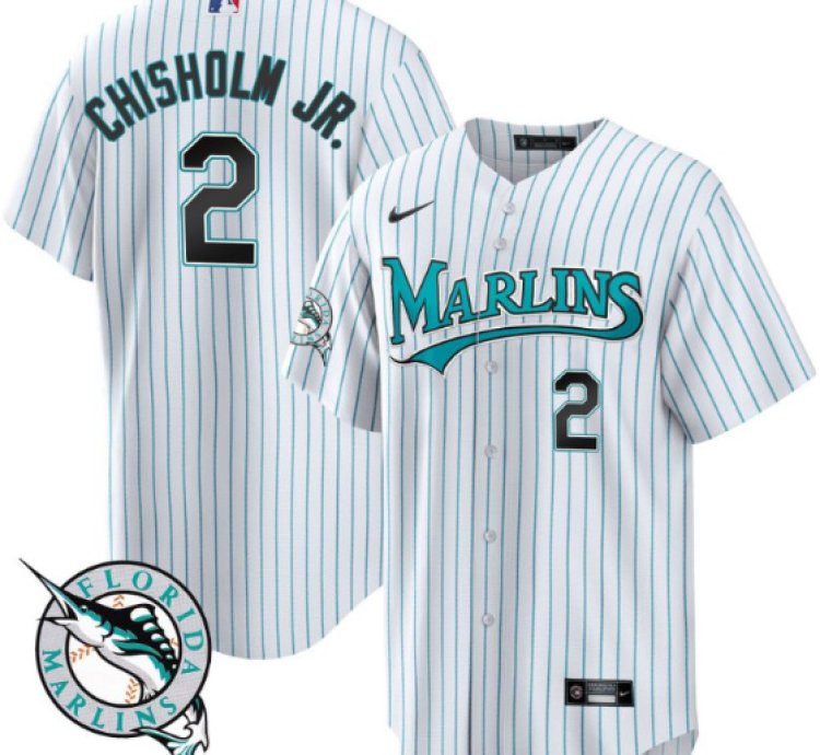 Jazz Chisholm Jr Jersey 2 Miami Marlins Throwback Cool Base All Stitched