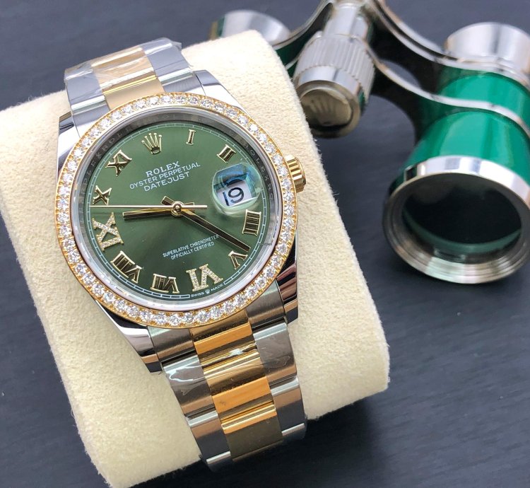 Rolex Datejust 36 126283rbr Green Diamond Oyster