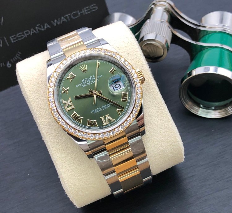 Rolex Datejust 36 126283rbr Green Diamond Oyster
