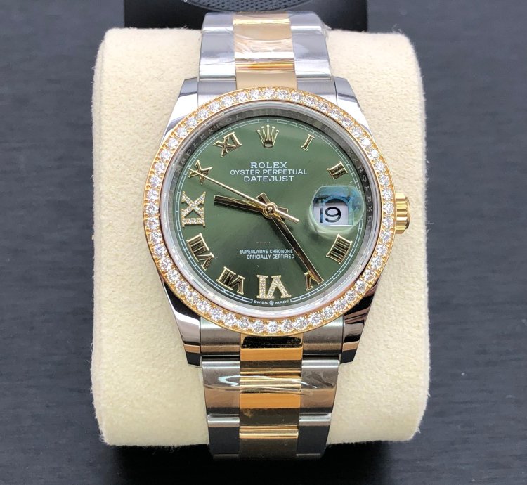 Rolex Datejust 36 126283rbr Green Diamond Oyster