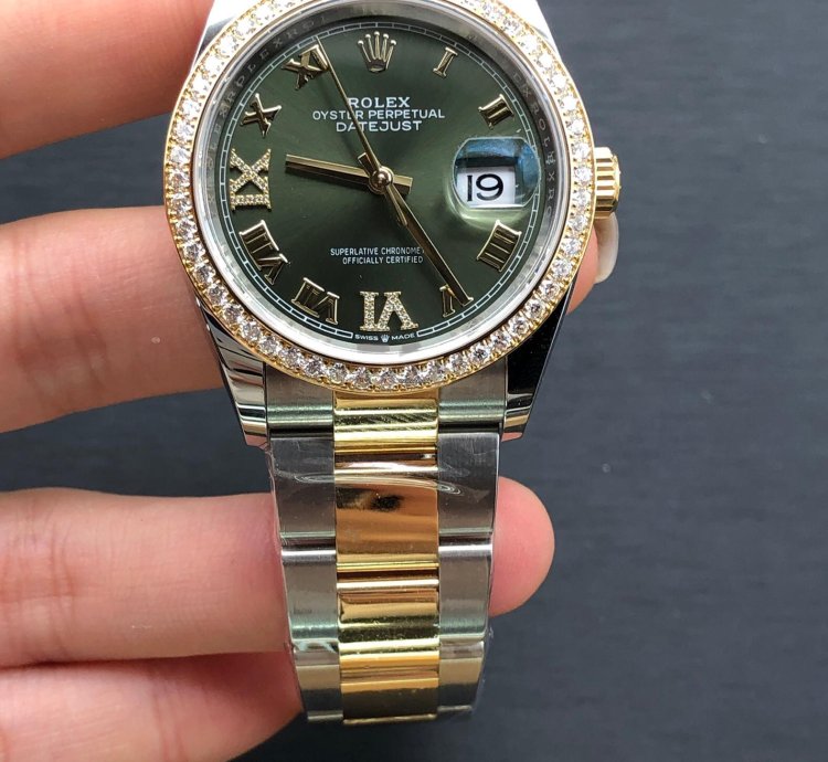 Rolex Datejust 36 126283rbr Green Diamond Oyster