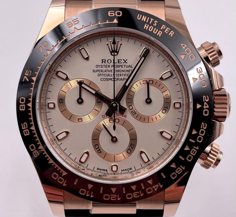 Rolex Daytona 116515ln Rose Gold Oysterflex Ivory Dial Unworn 2022