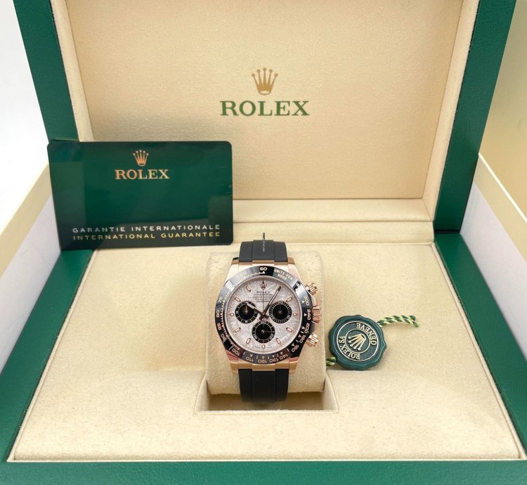 Rolex Daytona 116515ln Rose Gold Oysterflex Meteorite Dial Unworn 2023