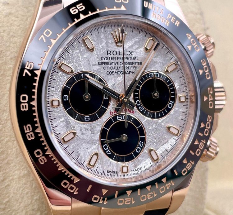 Rolex Daytona 116515ln Rose Gold Oysterflex Meteorite Dial Unworn 2023