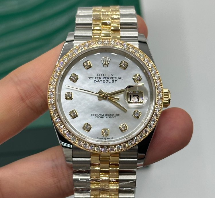 Rolex Datejust 36 126283rbr Ng White Mop Baguette Jubilee
