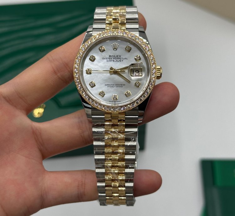 Rolex Datejust 36 126283rbr Ng White Mop Baguette Jubilee