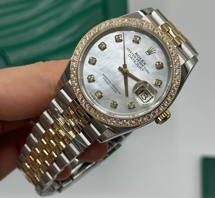 Rolex Datejust 36 126283rbr Ng White Mop Baguette Jubilee