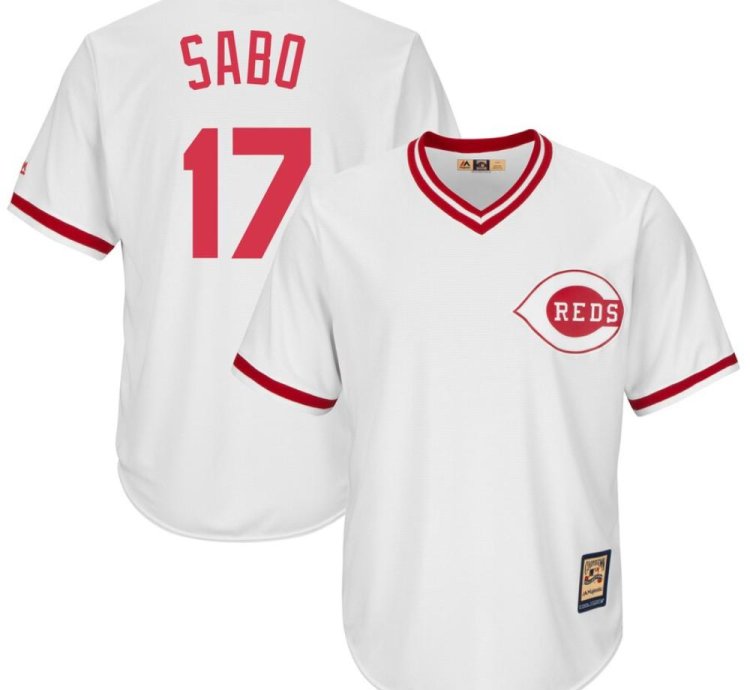 Cincinnati Reds Chris Sabo White Throwback Pullover Jersey