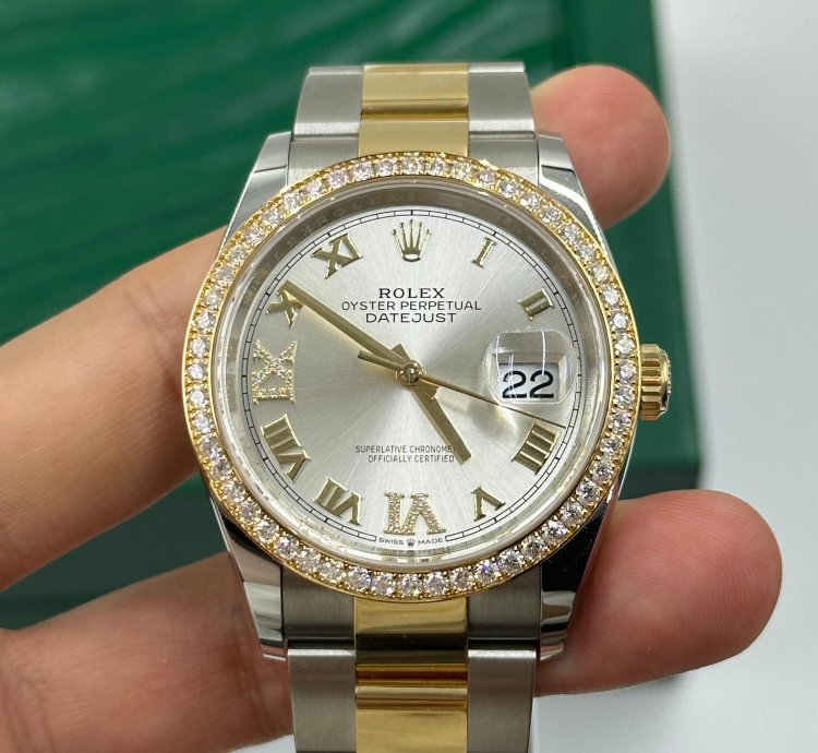 Rolex Datejust 36 126283rbr Silver Roman Oyster
