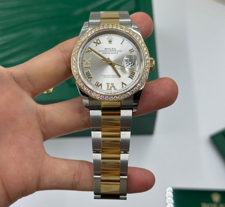 Rolex Datejust 36 126283rbr Silver Roman Oyster