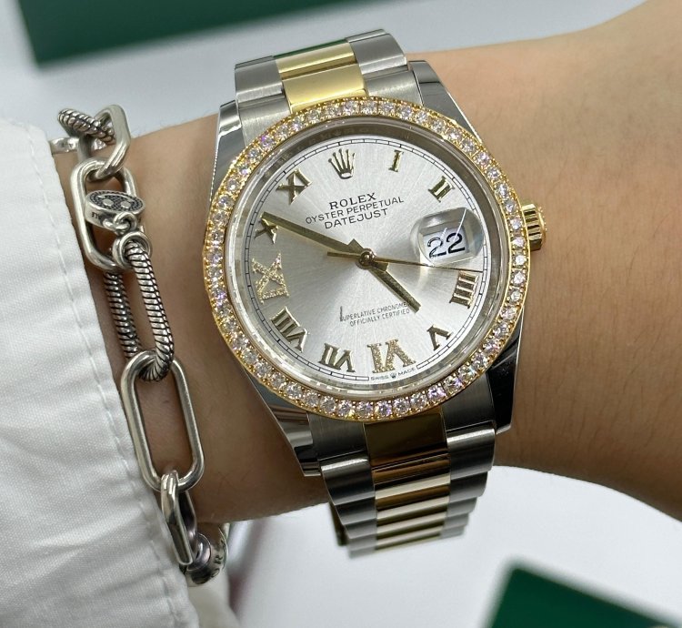 Rolex Datejust 36 126283rbr Silver Roman Oyster