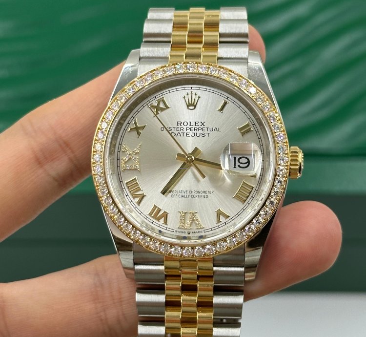 Rolex Datejust 36 126283rbr Vi Ix Silver Roman Dial Jubilee