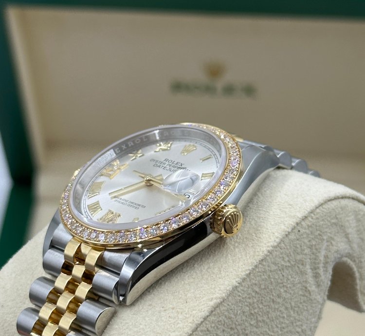 Rolex Datejust 36 126283rbr Vi Ix Silver Roman Dial Jubilee