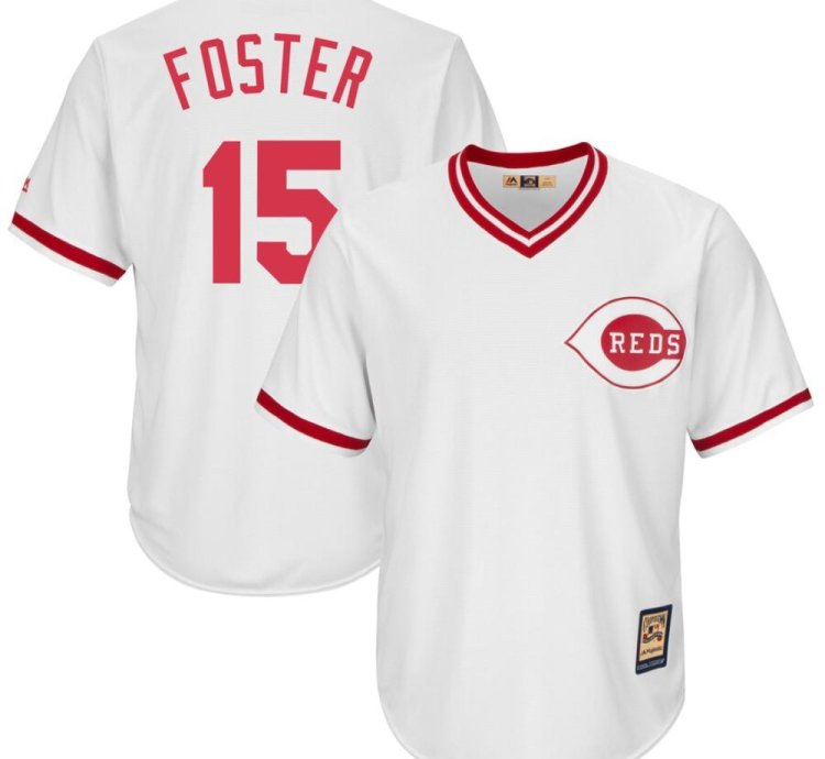 Cincinnati Reds George Foster White Throwback Pullover Jersey