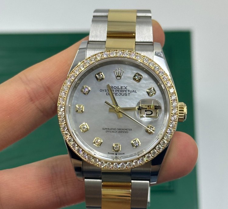 Rolex Datejust 36 126283rbrng Mother Of Pearl Oyster