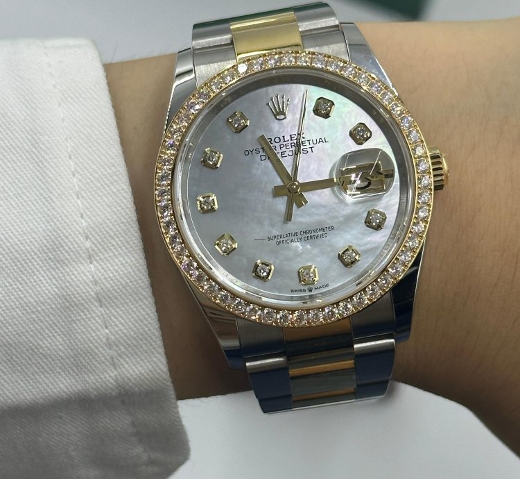 Rolex Datejust 36 126283rbrng Mother Of Pearl Oyster