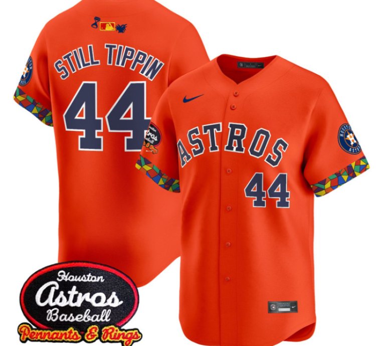 Still Tippin Jersey 44 Houston Astros X El Tiempo Cantina Vapor Premier Limited Stitched Orange