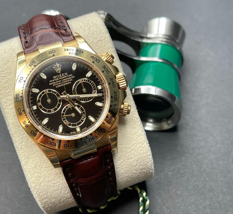 Rolex Daytona 116518 Black Leatherold Card