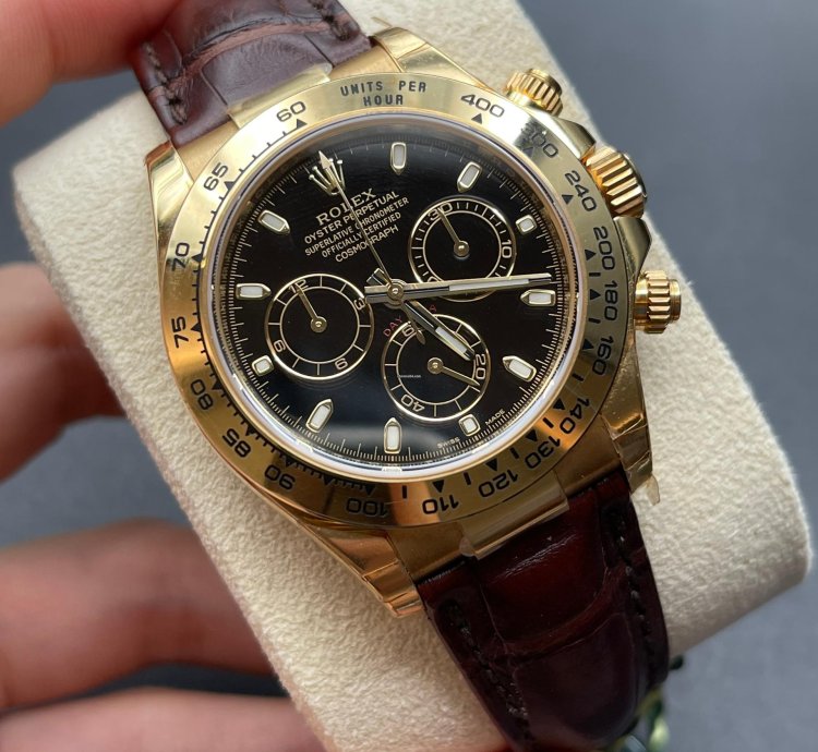 Rolex Daytona 116518 Black Leatherold Card