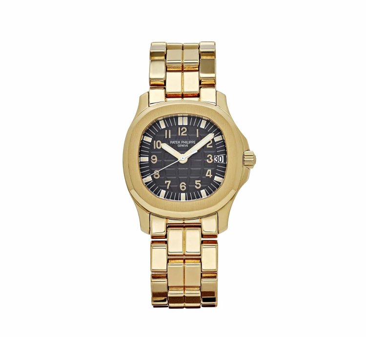 Patek Philippe Aquanaut 5066 1j Yellow Gold Black Dial