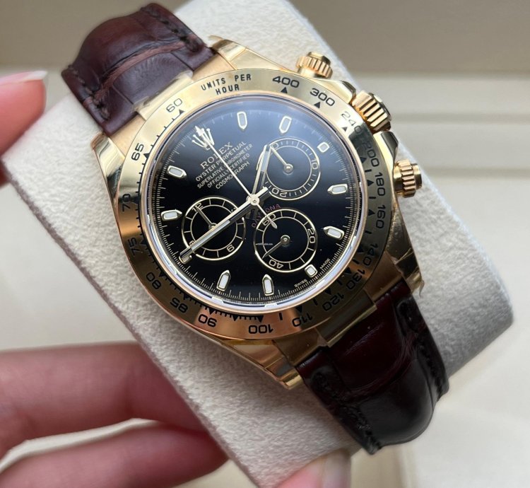 Rolex Daytona 116518 Black Leatherold Card