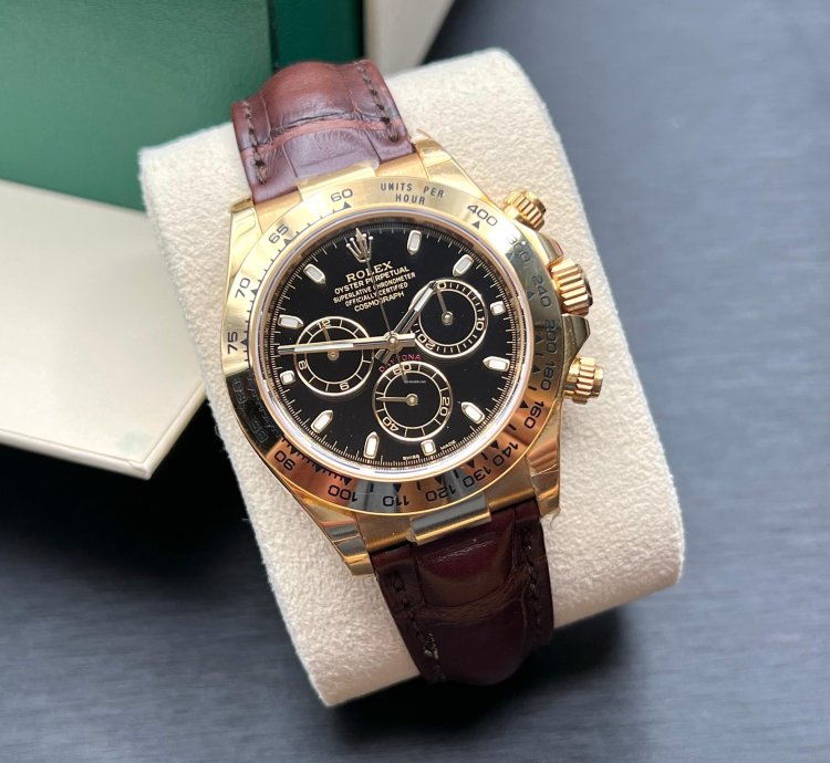 Rolex Daytona 116518 Black Leatherold Card