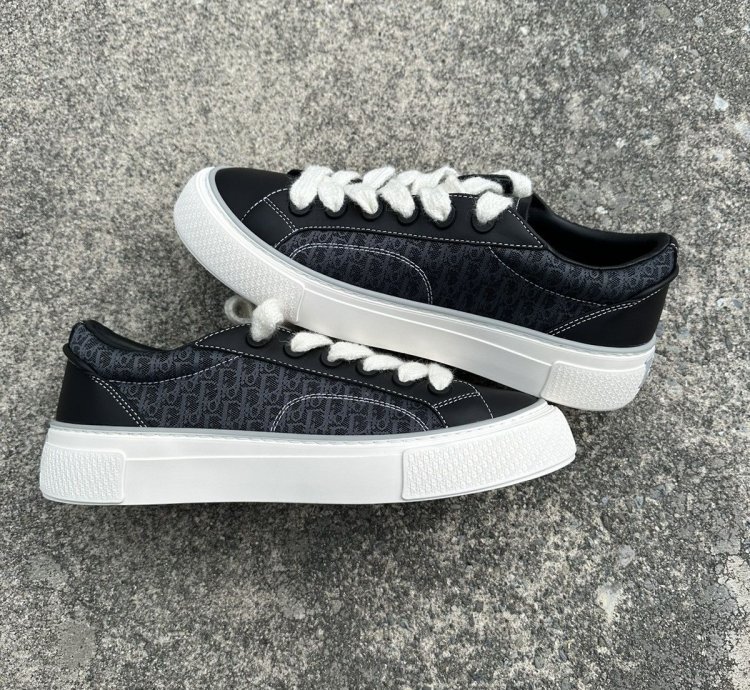Dior B33 Sneaker Oblique Jacquard Print Black White