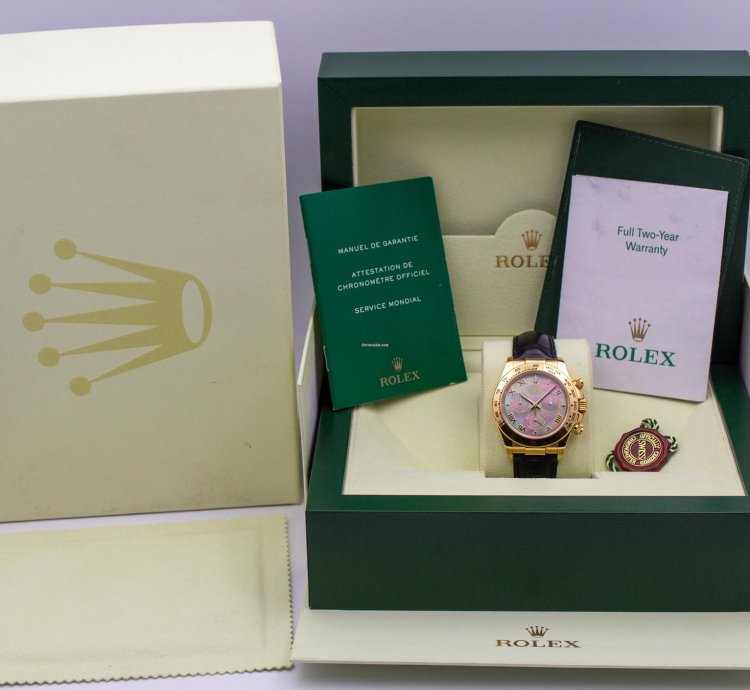 Rolex Daytona 116518 Tahiti Mop - Exceptional Quality Never Polished Like New - Full Set 2003