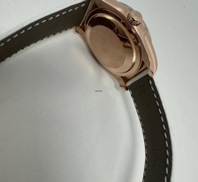 Rolex Datejust 36 18k Rotgold Mit Brillanten Individual Nr V724033 Ro480002-o7609 Vollgold Krokoarmband Mit Zertifikat Rotgold Faltschlie