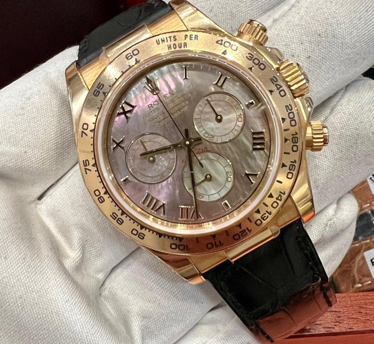 Rolex Daytona 116518 Tahiti Mop Dial 2004 Like New Partial Stickers