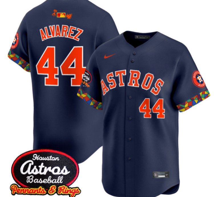 Yordan Álvarez Jersey 44 Houston Astros X El Tiempo Cantina Vapor Premier Limited Stitched Navy