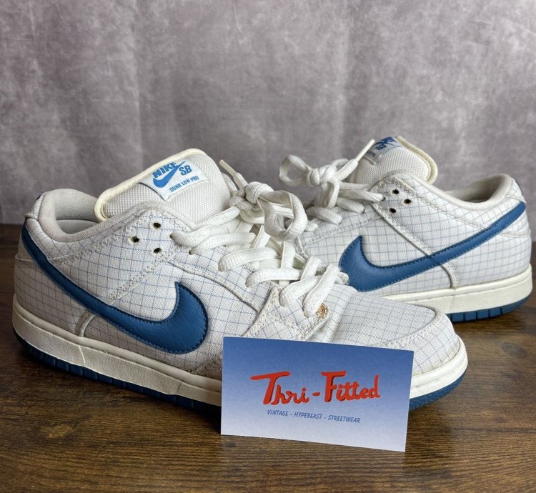 Nike Dunk Low Premium Sb White Brigade Blue Paper 313170-143