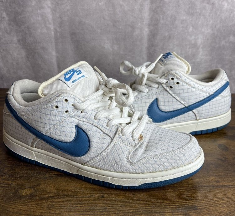 Nike Dunk Low Premium Sb White Brigade Blue Paper 313170-143