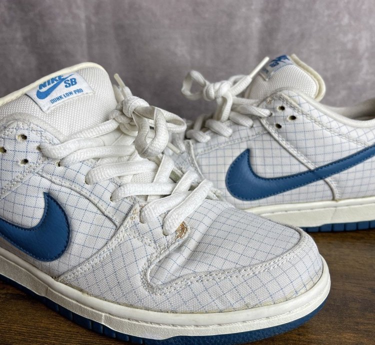 Nike Dunk Low Premium Sb White Brigade Blue Paper 313170-143