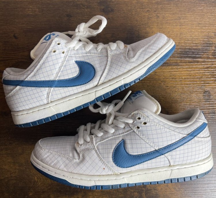 Nike Dunk Low Premium Sb White Brigade Blue Paper 313170-143