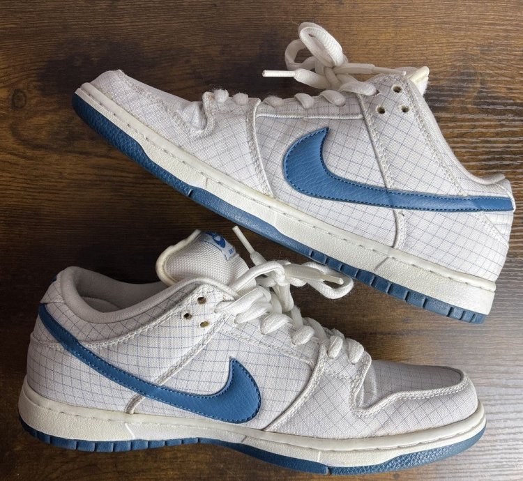 Nike Dunk Low Premium Sb White Brigade Blue Paper 313170-143