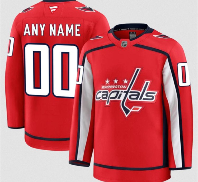Mens Custom Washington Capitals Jersey Name Number 2025 Home Red